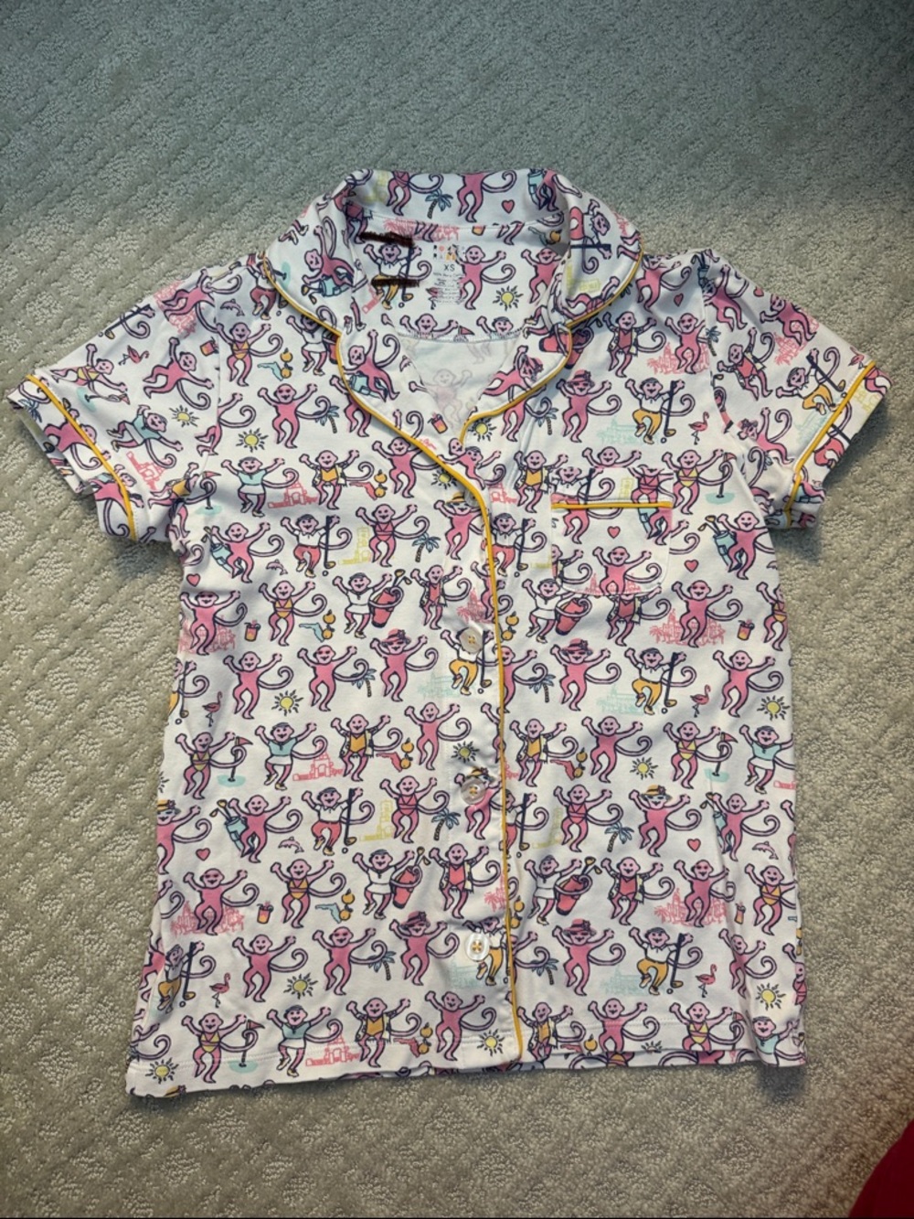 Roller Rabbit Palm Beach Short-Sleeve Pajama Shirt